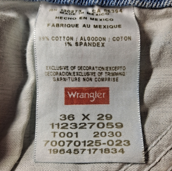 Wrangler Premium Quality Regular-Fit Stretch Denim Jeans Men's 36x29 Blue 5-Pkt. - Picture 2 of 12